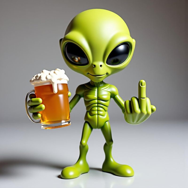 Resin statue樹脂宇宙人ufo屋外小人花園像装飾|undefined