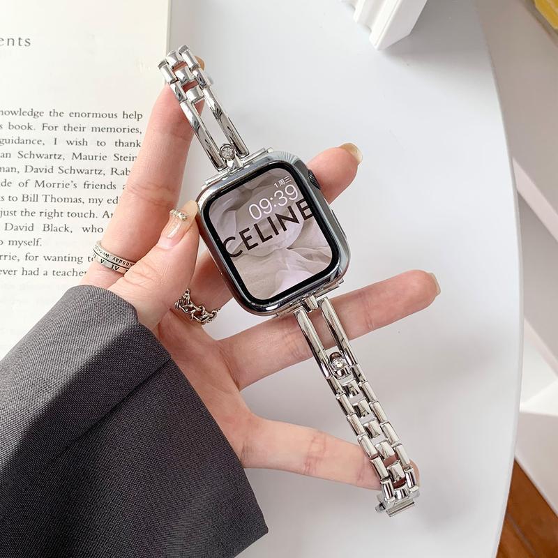 Slide design metal strap suitable for AppleWatch8 Apple Watch band iwatch7 generation SE6543