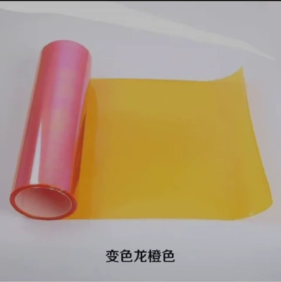Car headlight protective film — Protective Film, Car Light - chameleon-orange-30cm8m
