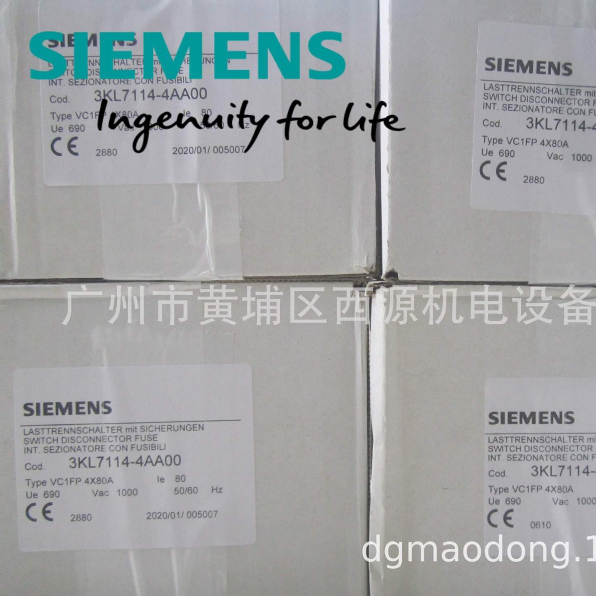 西门子隔离开关 3KL7114-4AA00 4P 80A 优惠
