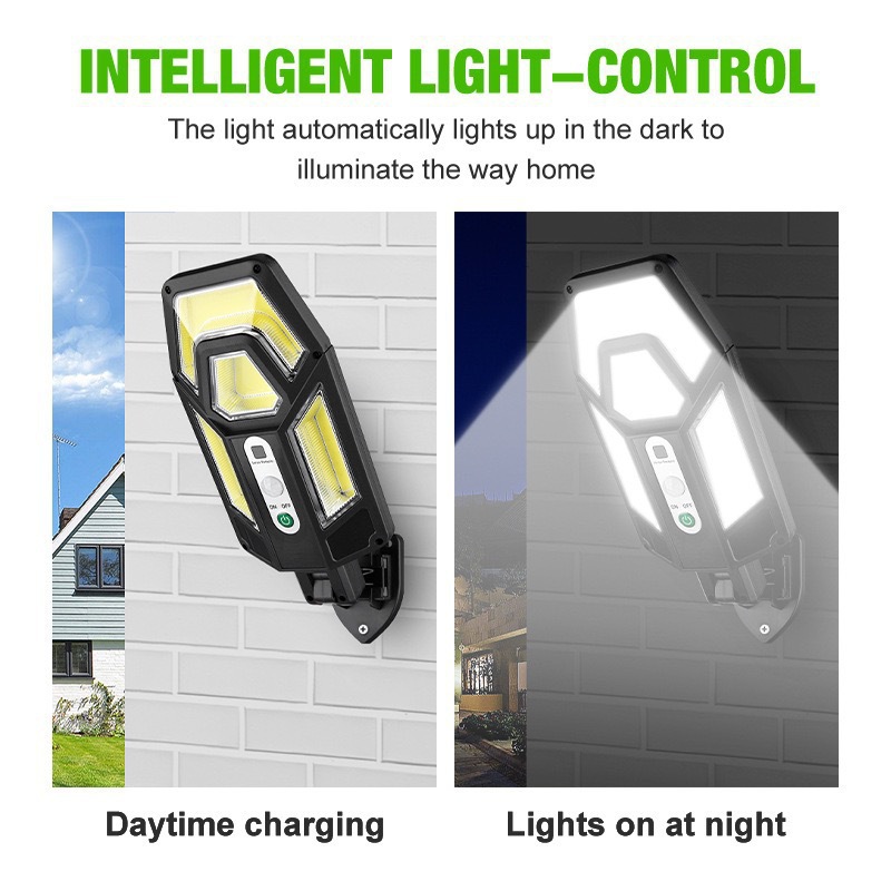 Nueva lámpara de pared solar inducción humana lámpara de camino correa de control remoto antiagua jardín exterior LED iluminación de patio