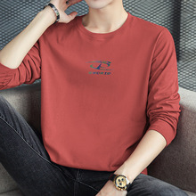 纯棉长袖t恤男潮牌潮流字母印花秋季上衣内搭全棉打底衫秋衣小衫