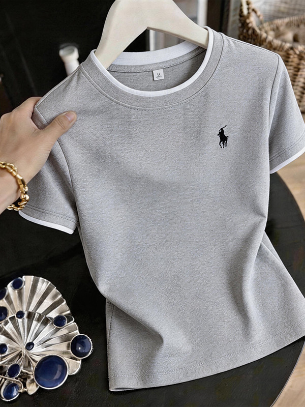 Qadın yay köynəyi, dəyirmi boyun, slim fit, mom üslubu