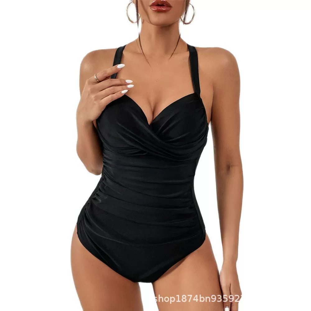 Sexy colored blue swimwear for swimming, 2025 years, European style