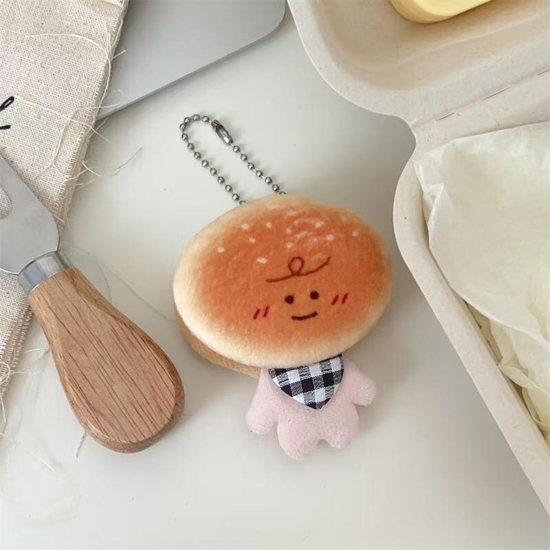 かわいい食べ物おもちゃよだれかけベビーペンダントソフトかわいいシミュレーションブレッドトーストキーチェーンカップル親友ギフトアクセサリー|undefined
