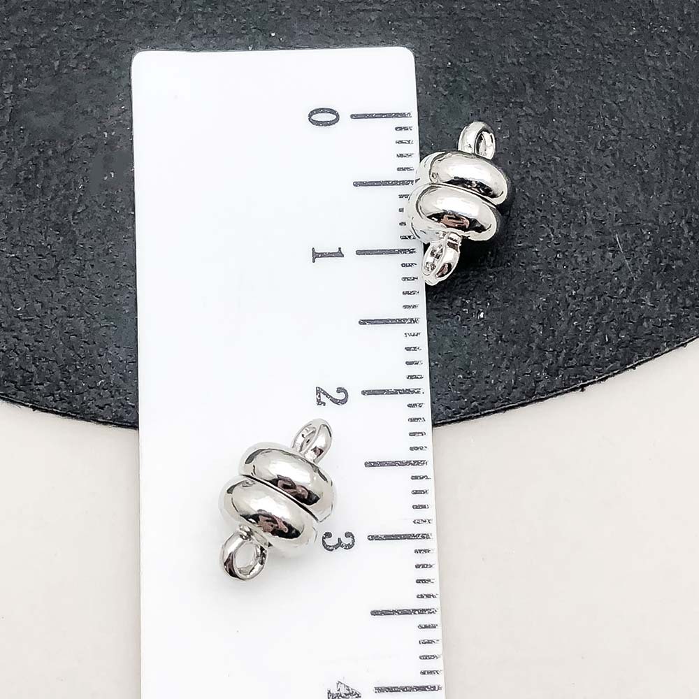 1 white k oval magnet buckle 12*7mm-1.4g-19856