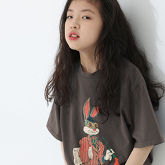 子供服 女の子 夏服 半袖Tシャツ 新作 ゆったり 漫画プリント 子供 男の子 夏服 おしゃれ 大きな子供向け かっこいい
