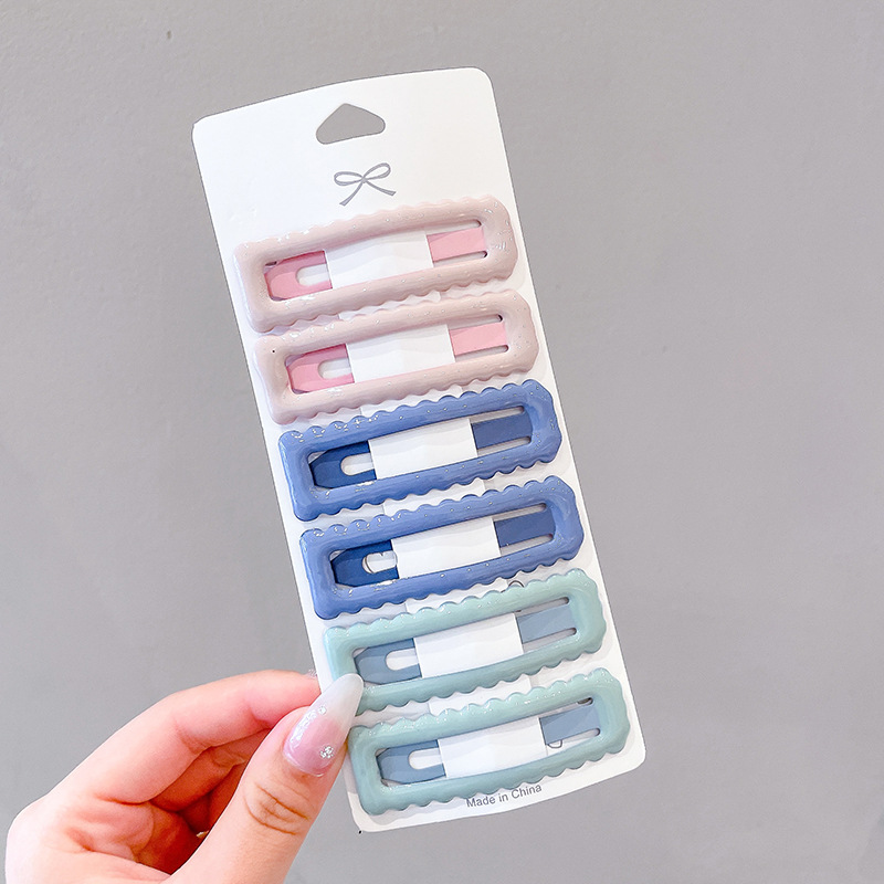 Pin de cabello de la frente lateral pin de cabello negro femenino pin de cabello 2025 nuevo toque de cabeza de tarjeta de cabello marino