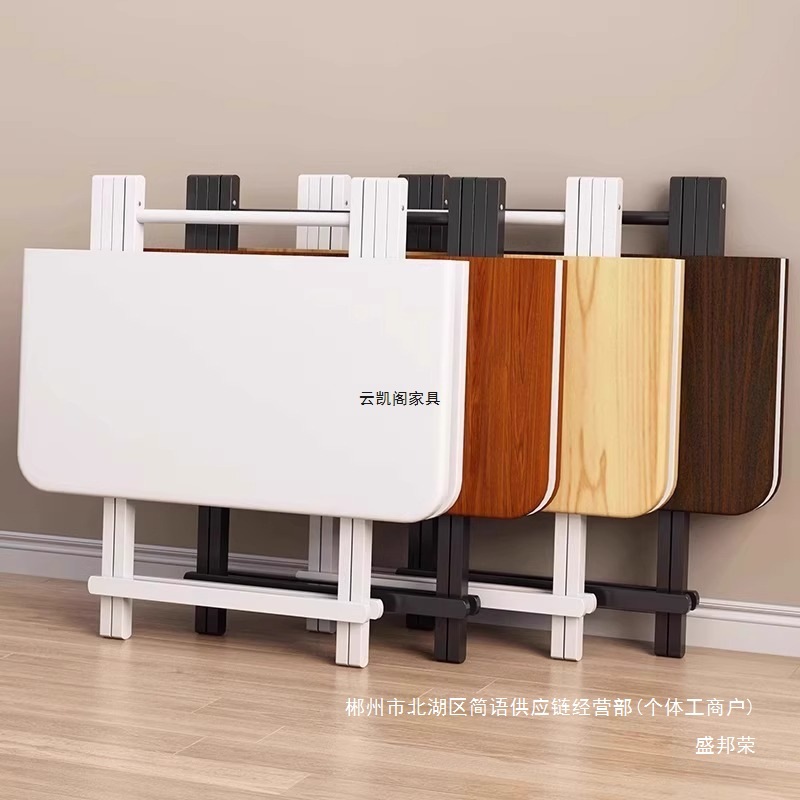 Fábrica directa mesa de comedor plegable doméstica 80x80 mesa de alquiler simple mesa de comedor mano cuadrada
