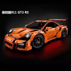 国境を越えた互換性のあるレゴポルシェ911スポーツカーGT3レーシングカーモデルの積み木少年玩具卸売り