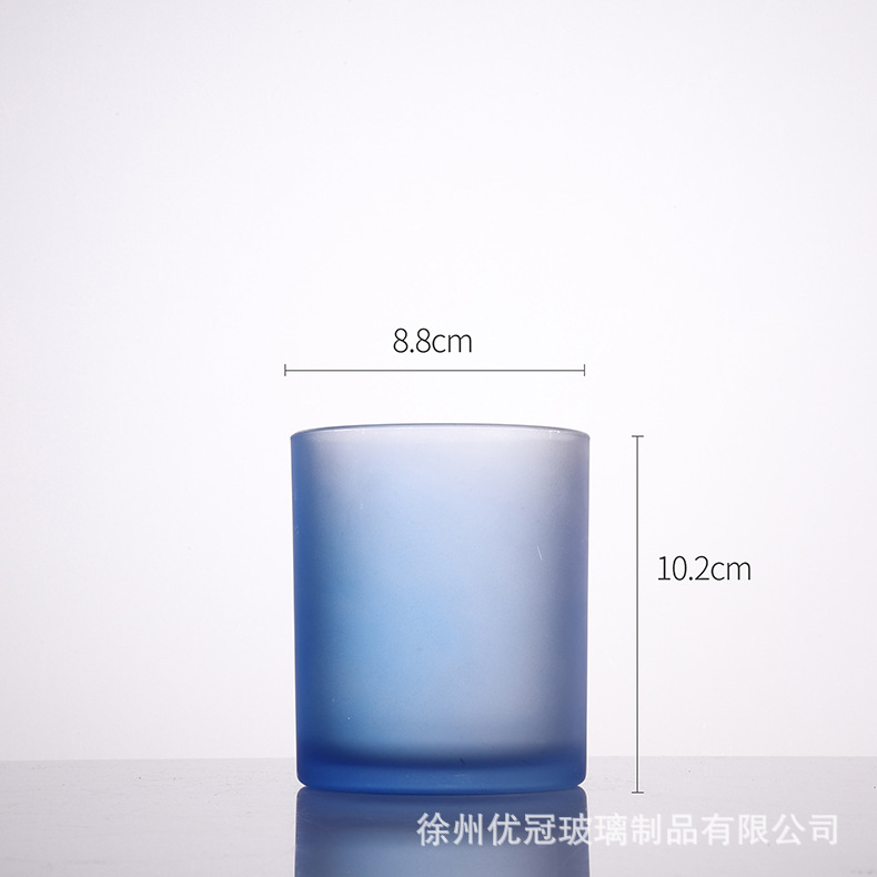 Aromaterapia colorido vela taza al por mayor helado redondo frasco de vidrio con tapa decoración del hogar candelabro adornos