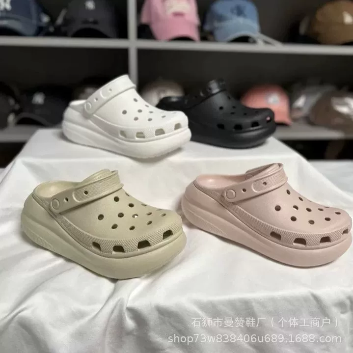 Пляжные туфли на платформе для пар, женские туфли на толстой подошве с увеличением роста на 5,5 см, на высоком каблуке и с массивной подошвой.