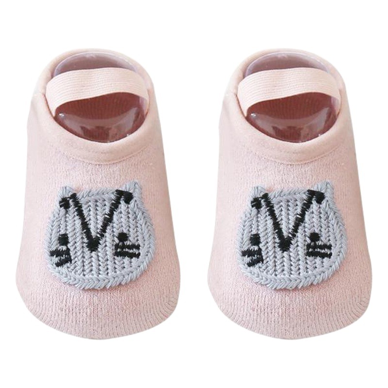 Nueva clase de un bebé calcetines de otoño e invierno engrosada Terry calcetines de piso coreano de dibujos animados antideslizante recién nacido bebé niño Calcetines