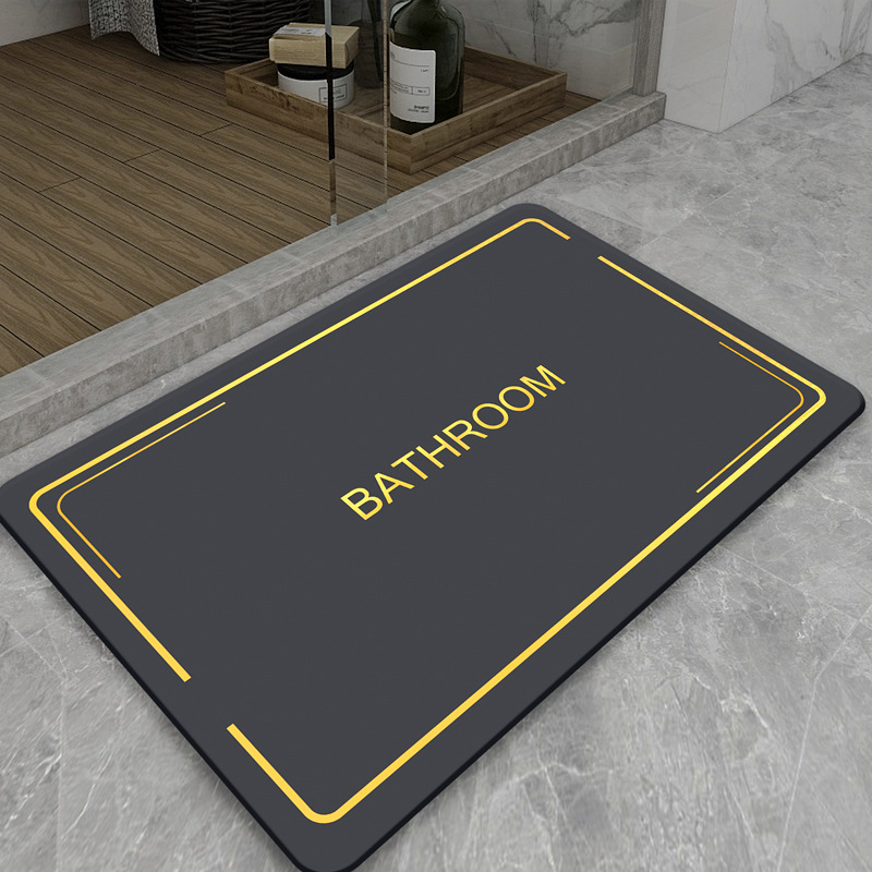 進門墊腳墊硅膠泥地毯吸水墊防滑墊洗手間廁所浴室地墊硅藻泥軟墊