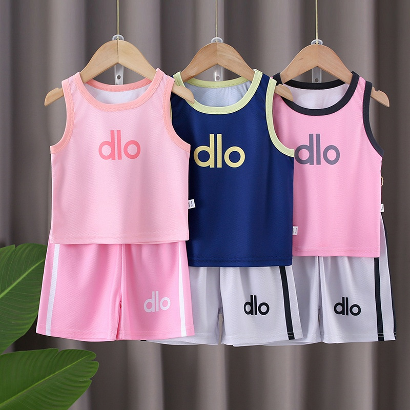 洋气儿童无袖背心夏季女孩时髦半身裙两件套