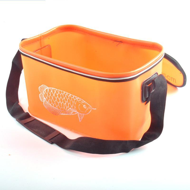 Fishing barrel EVA thickened folding live fish barrel fishing box…