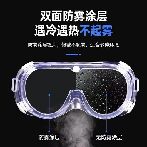 Double-sided anti-fog goggles wholesale transparent anti-fog protective glasses windproof sandproof dustproof closed labor protection eye mask