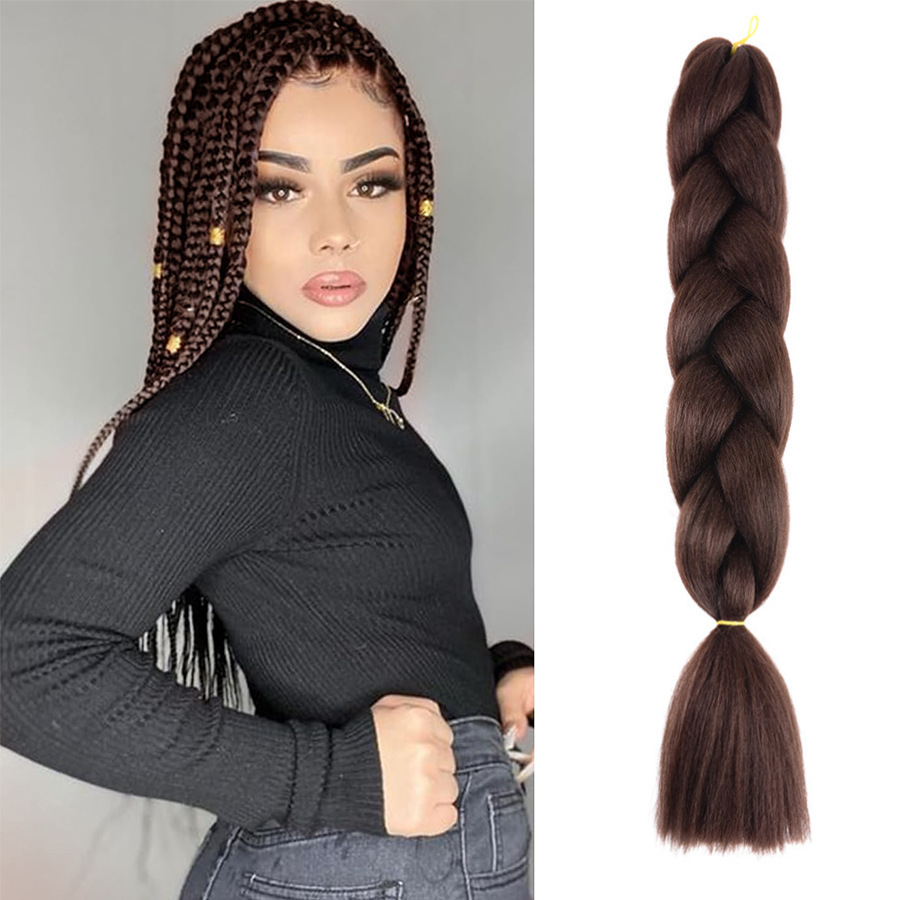 Trenzas Africanas Sintéticas de Fibra de Alta Temperatura para Crochet image 10
