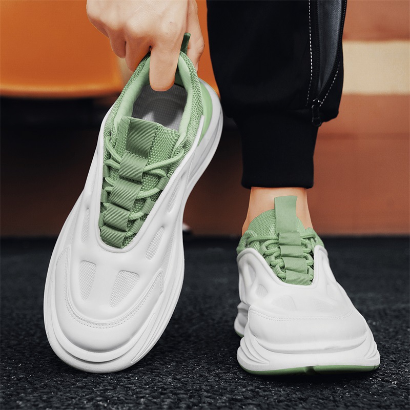 男鞋2024新款夏季厚底老爹鞋百搭透氣網面運動休閒鞋男款小白潮鞋