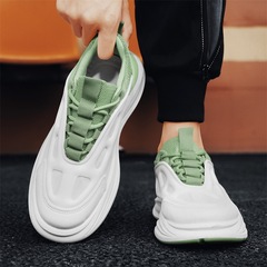 男鞋2024新款夏季厚底老爹鞋百搭透氣網面運動休閒鞋男款小白潮鞋