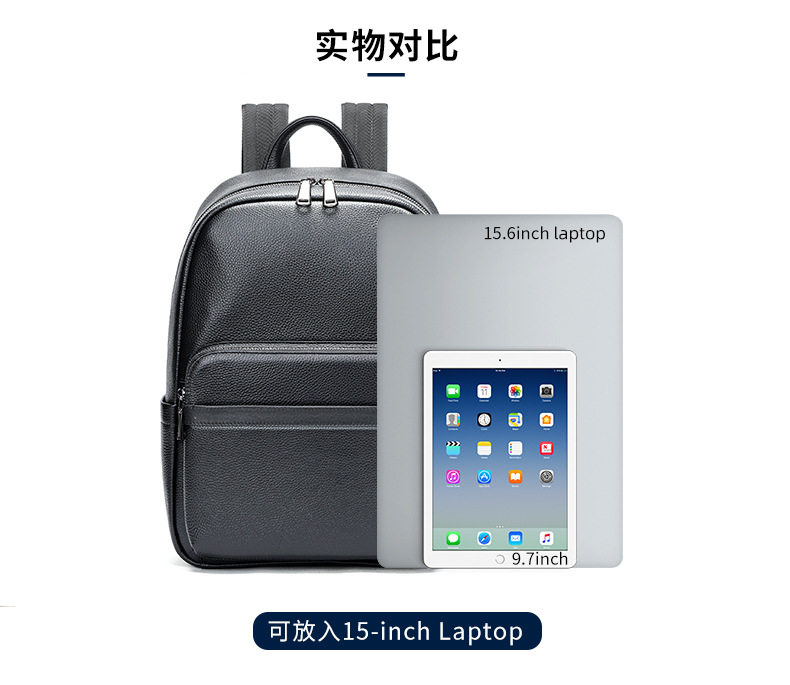 Ba lô nam da bò thật Marante 30×15×40 cm, túi đựng laptop 16 inch — Ba lô 332, Ba lô thường ngày 9008, 8486 Ba lô, Balo vân cá sấu 2283 chi tiết 10