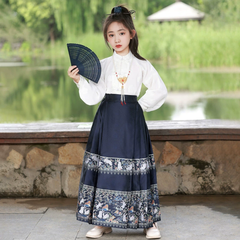 萱微妮 Autumn set, children's Hanfu, Chinese style
