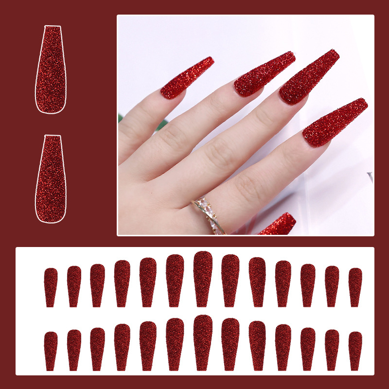 Otoño y invierno desgaste de uñas nuevos parches de manicure en el viento uña falsa uña de novia uña de adultos productos terminados