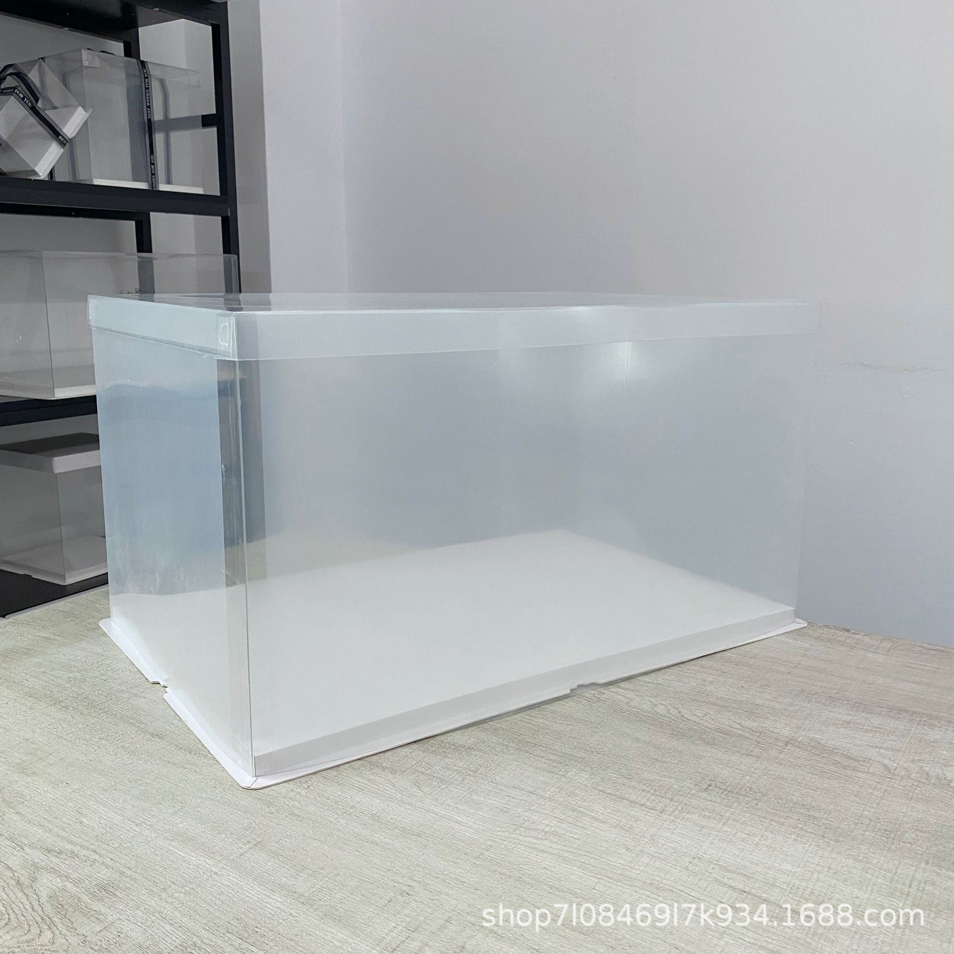 厂家现货天安门布达拉宫通用透明展示盒三合一长方形蛋糕盒防尘罩