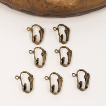 DIY无耳洞耳夹 古铜色耳环配件无耳洞耳夹女耳饰合金饰品挂件