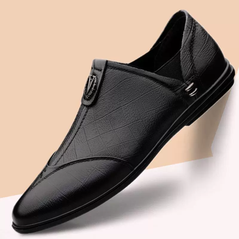 [100% полностью мягкая кожа] Кожаная обувь Мужская мужская повседневная обувь Мужская дышащая мягкая подошва Молодежная модная Рабочая обувь