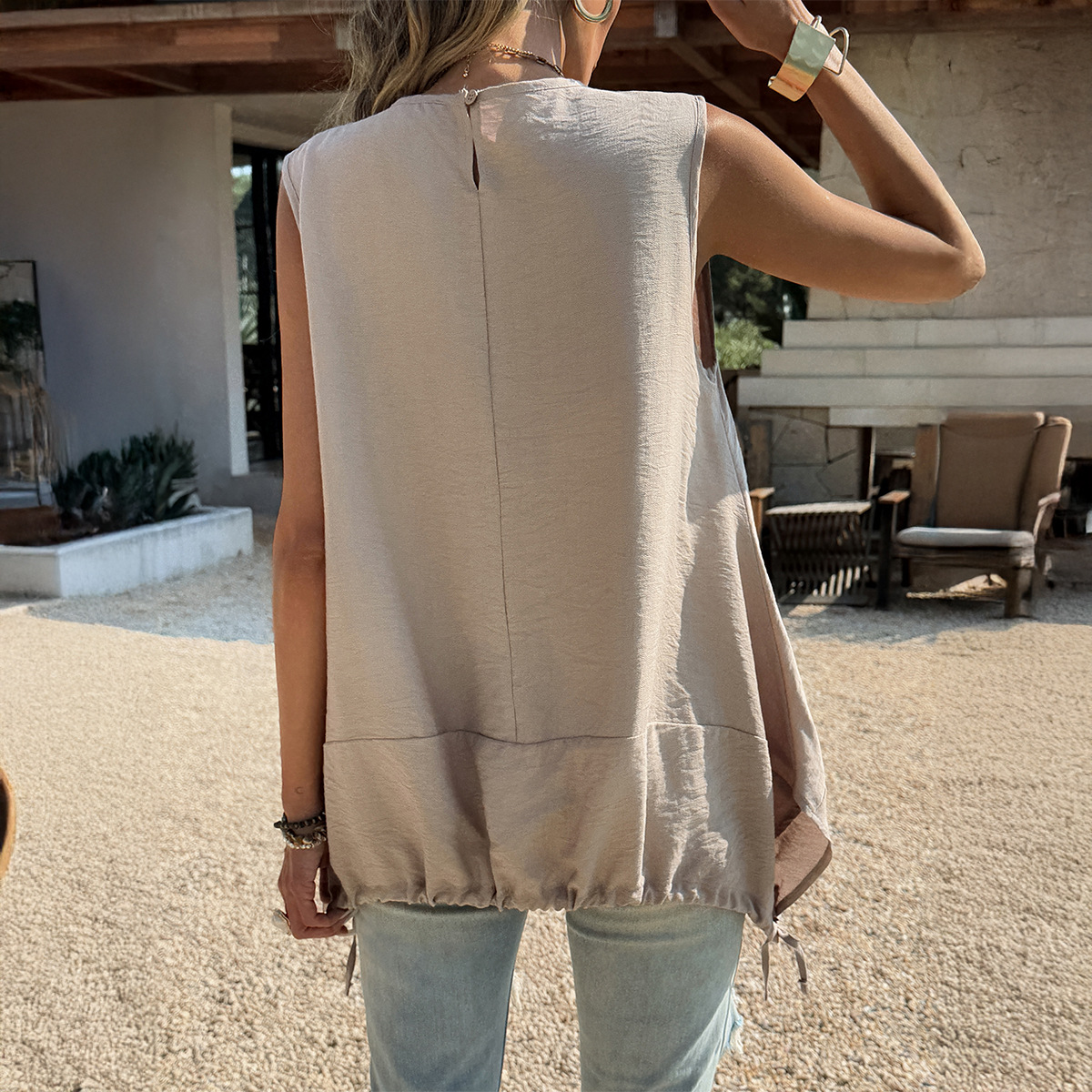 Women's Clothing Elegant Casual Loose Fit Vest Tank Tops & Camis Thin Summer Top For Vacation Spring 2026_ecoleips.com