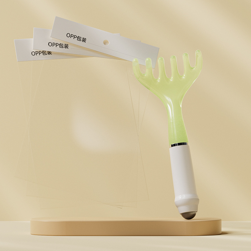 Pein de cuerno de ciervo, rastrillo pequeño, masaje de cinco dedos, peinado de cabello, garra de agarre del cuero cabelludo, meridianos, tratamiento de la cabeza, artefacto de rastrillo de músculos faciales caseros