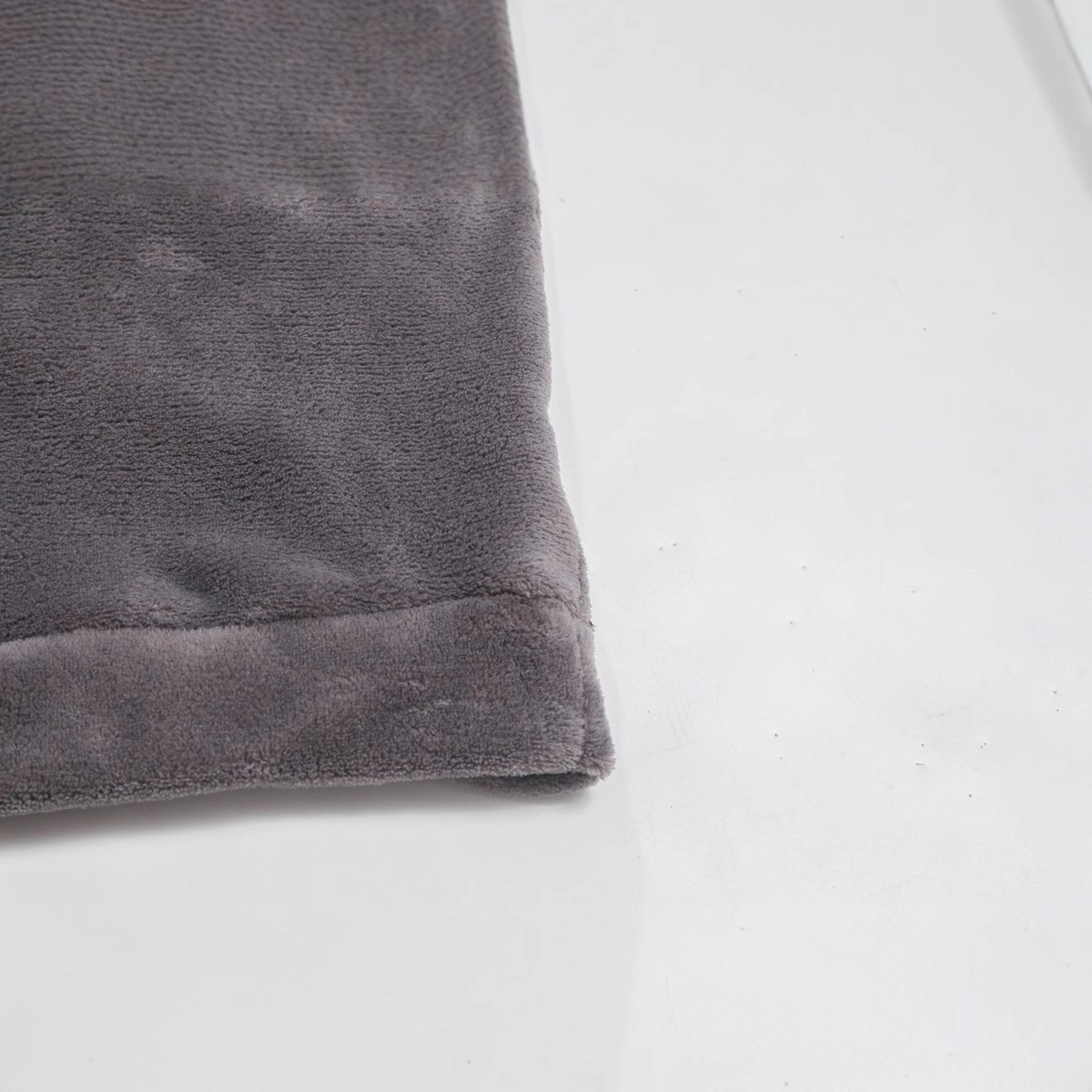 Felpa con cappuccio in pile corallo caldo tinta unita da uomo, con orecchie d'orso, giacca carina_voghion.com