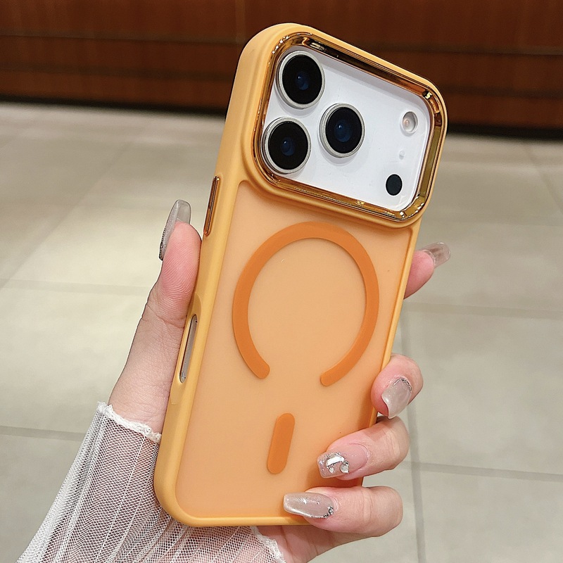 苹果17promax肤感磁吸手机壳iPhone16磨砂15半透14大孔防摔保护套|undefined