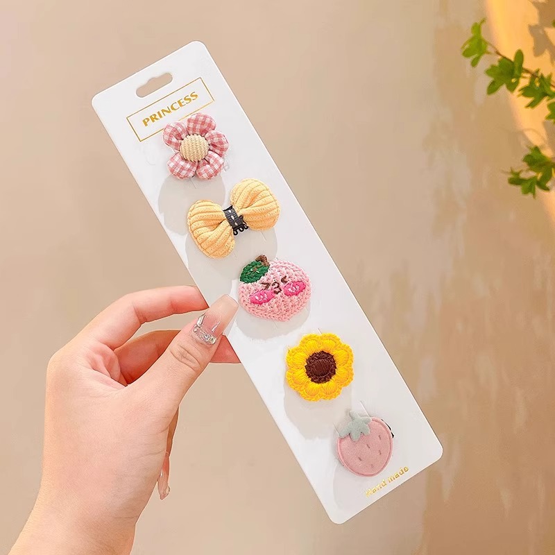 Niños lindos abrazaderas de pelo de tela para bebés, abrazaderas de pelo para bebés no lesionan el cabello para niños pequeños