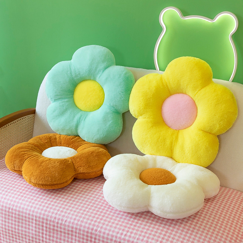 Flower Pillow Cushion Ass Cushion Sofa Bay Window Bedroom Floor Chair Cushion Office Car Sunflower Cushion Batch