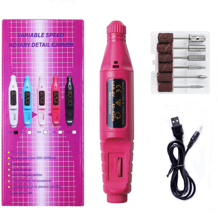 Torno de Uñas Eléctrico Portátil para Pulido de Uñas