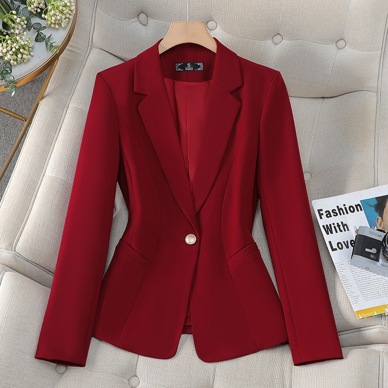 2024 autumn and winter new only women's high-end waist long sleeve suit fashion slim temperament white-collar small suit 2024 autumn and winter new only women's high-end waist long sleeve suit fashion slim temperament white-collar small suit
