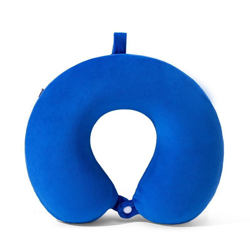 Verano helado sensación fría protección de cuello almohada en forma de U portátil almacenable memoria almohada de cuello de algodón almohada de avión almohada al por mayor existencias
