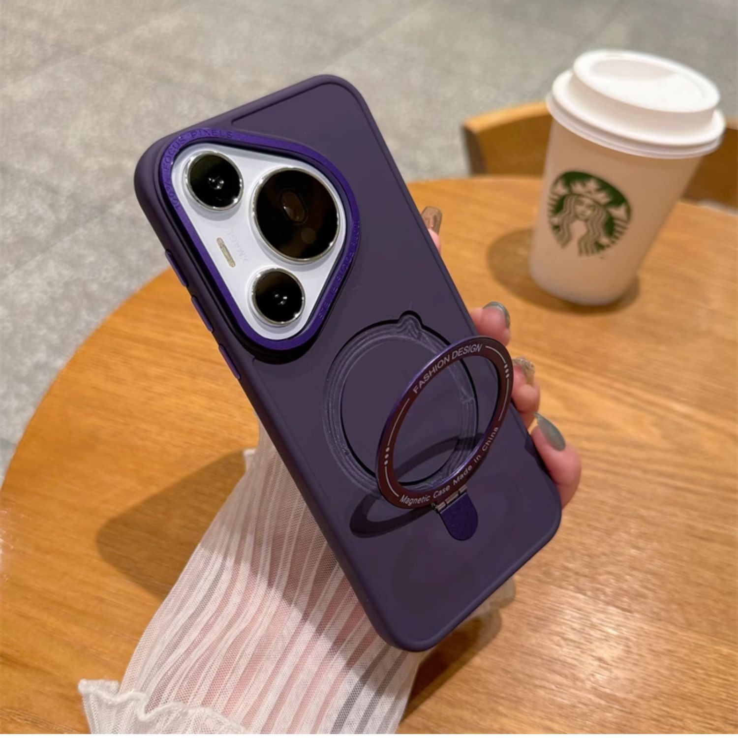 El soporte de sensación premium es adecuado para la carcasa del teléfono móvil Huawei Pura70pro magnetismo nuevo pura70ultra pareja 60Pr