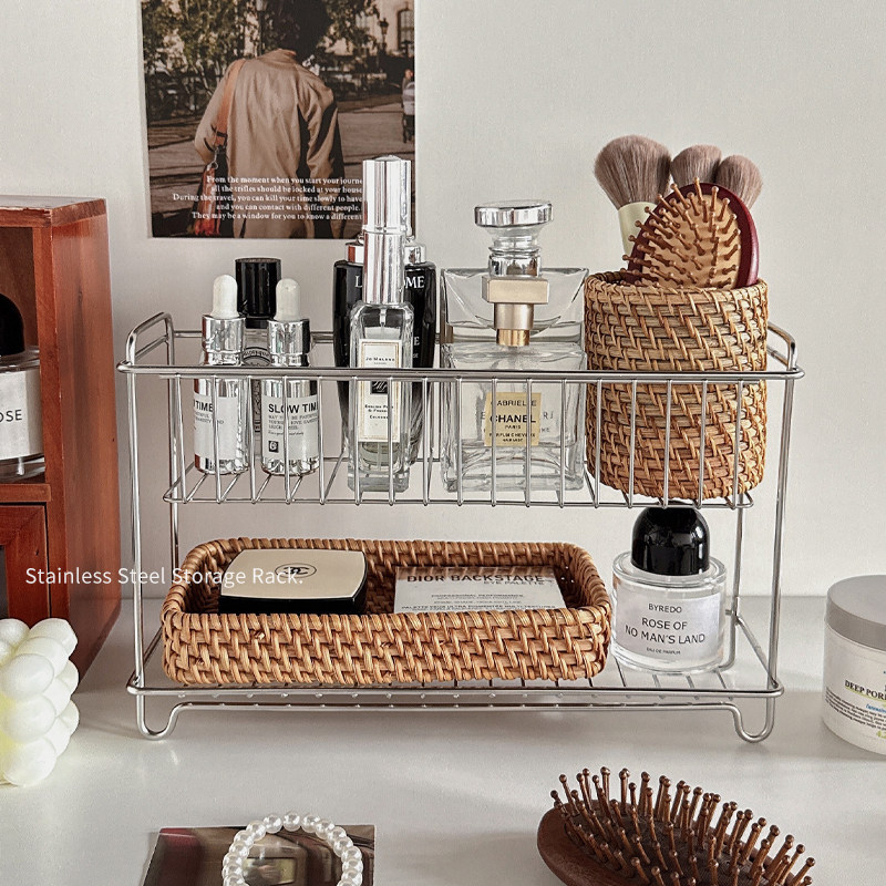 Bathroom Stainless Steel Storage Rack, High-End Cosmetics Rack, Washbasin Countertop Storage Rack Bathroom Stainless Steel Storage Rack, High-End Cosmetics Rack, Washbasin Countertop Storage Rack