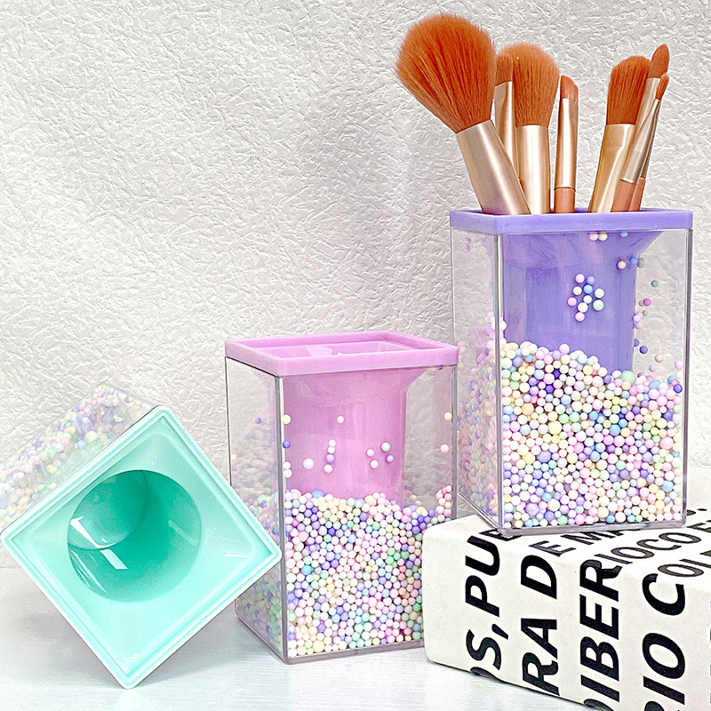 Color Square Foam Pen Case Student Gift Learning Stationery Desktop Storage Pen Case Original Design Cultural Supplies