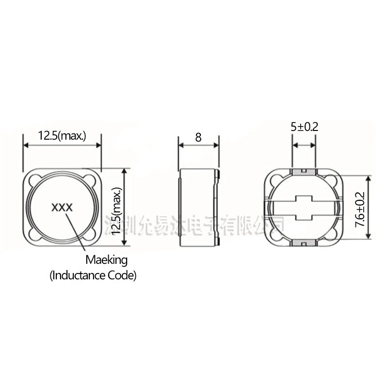 CD127 680 мкГн экранированный чип-индуктор