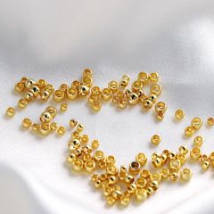 18k本物の金の包みの金の保色のポジショニングの玉の部品のdiyは銅を飾って金のブレスレットのネックレスのポジショニングの玉をめっきします。