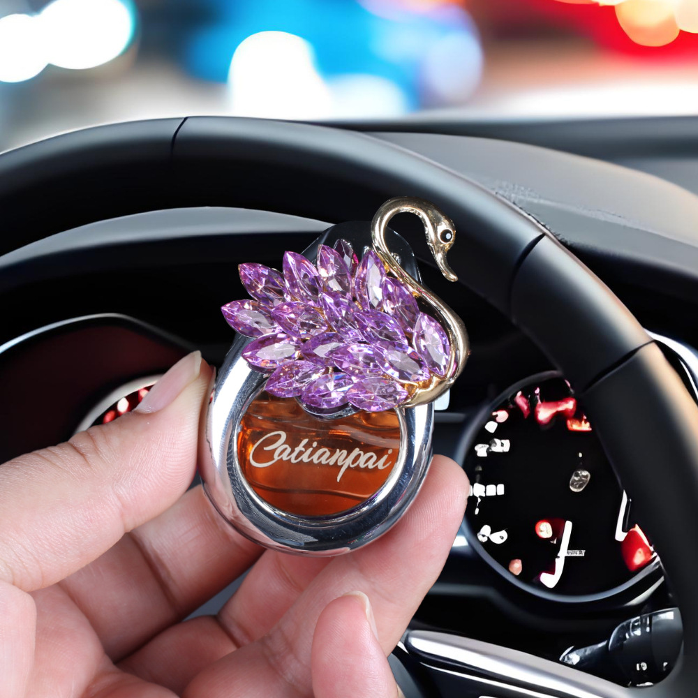 Perfume de automóvil salidas de aire de alta calidad de perfumes de automóviles para damas, perfumes de cignes, adornos de perfume de perfumes duraderos