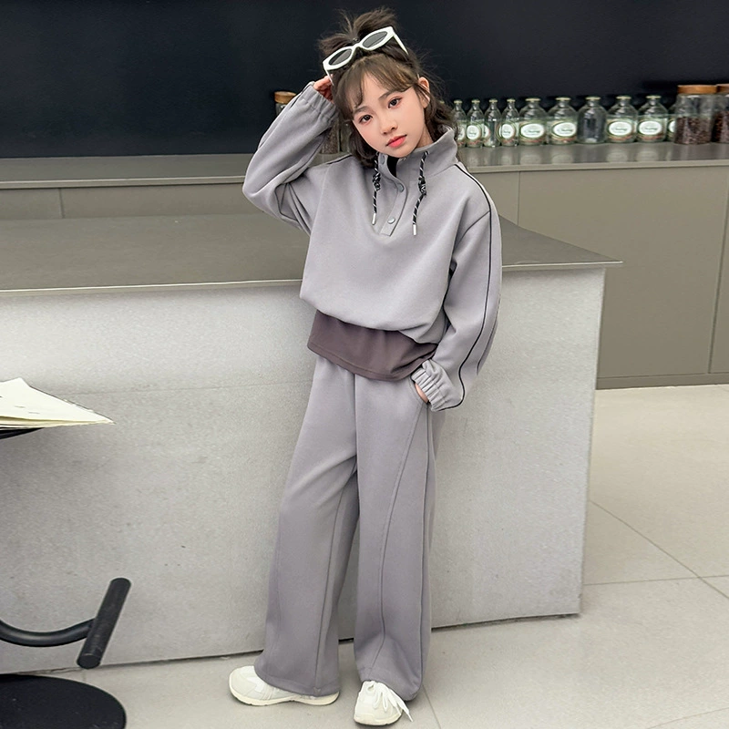 Spring children's set for leisure, for teenagers, drawstring