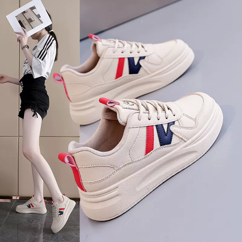 小白鞋女款鞋子2025新款春秋平底鞋爆款单鞋百搭休闲运动板鞋706