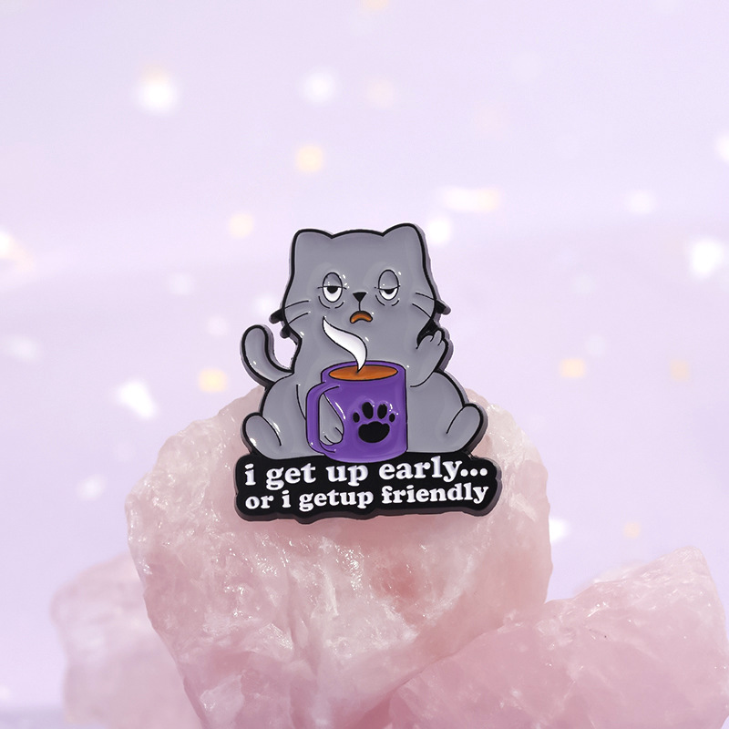 Cute Pin Cat Alloy Plating Unisex Brooches display Cruz 4