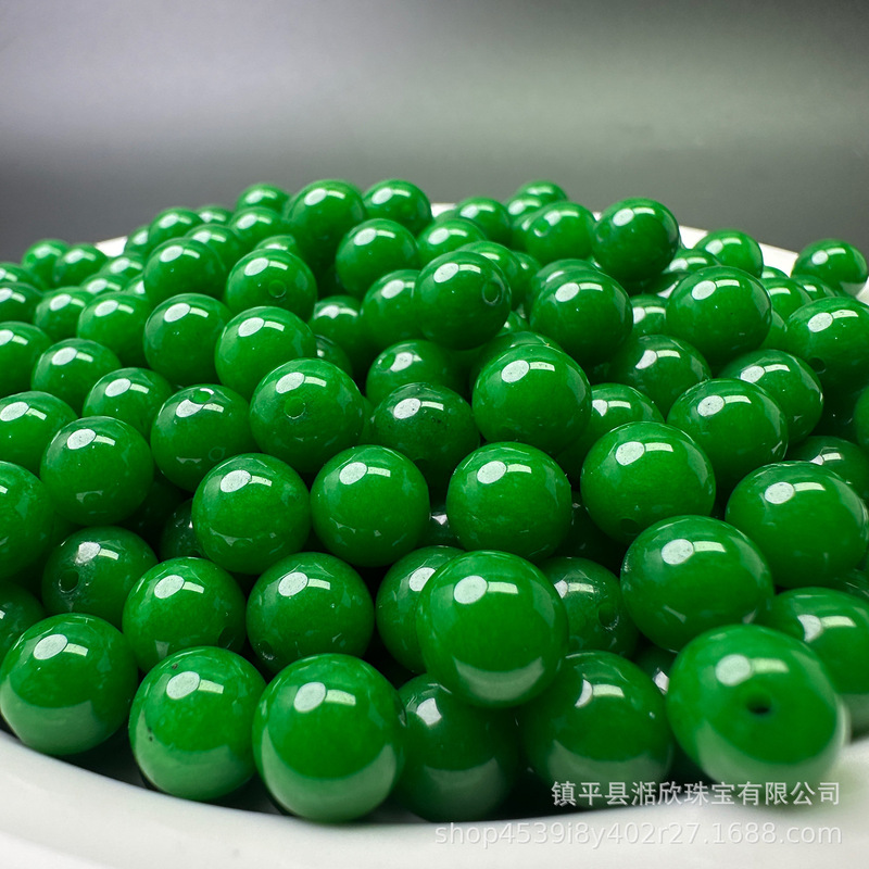 Manufacturer Wholesale Emerald Spinach Green Dried Green Loose Beads Yang Green Round Beads DIY Woven Jewelry Accessories Bracelet Necklace Manufacturer Wholesale Emerald Spinach Green Dried Green Loose Beads Yang Green Round Beads DIY Woven Jewelry Accessories Bracelet Necklace