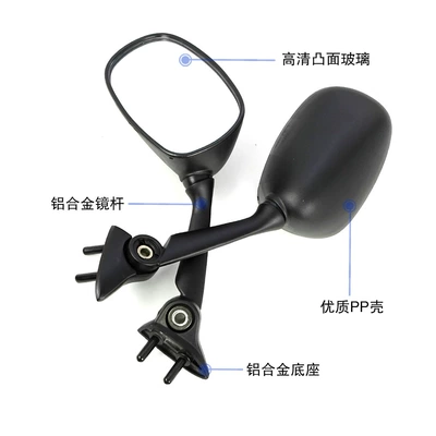 Displacement Rearview Mirrors, Motorcycle rearview mirror